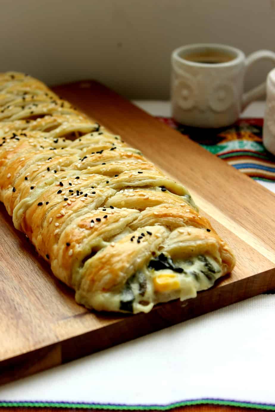 Spinach & Artichoke Puff Pastry Braid - Flour & Spice