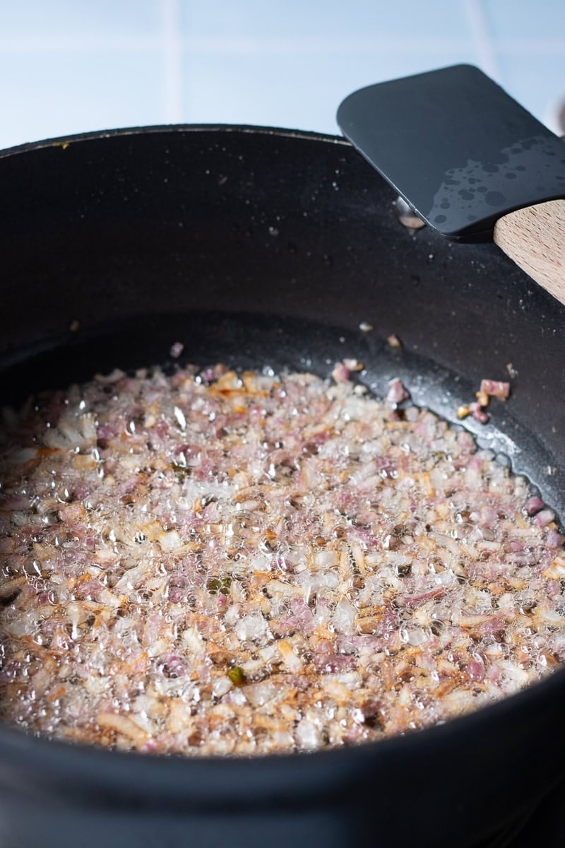 bronzing onions for masala chicken