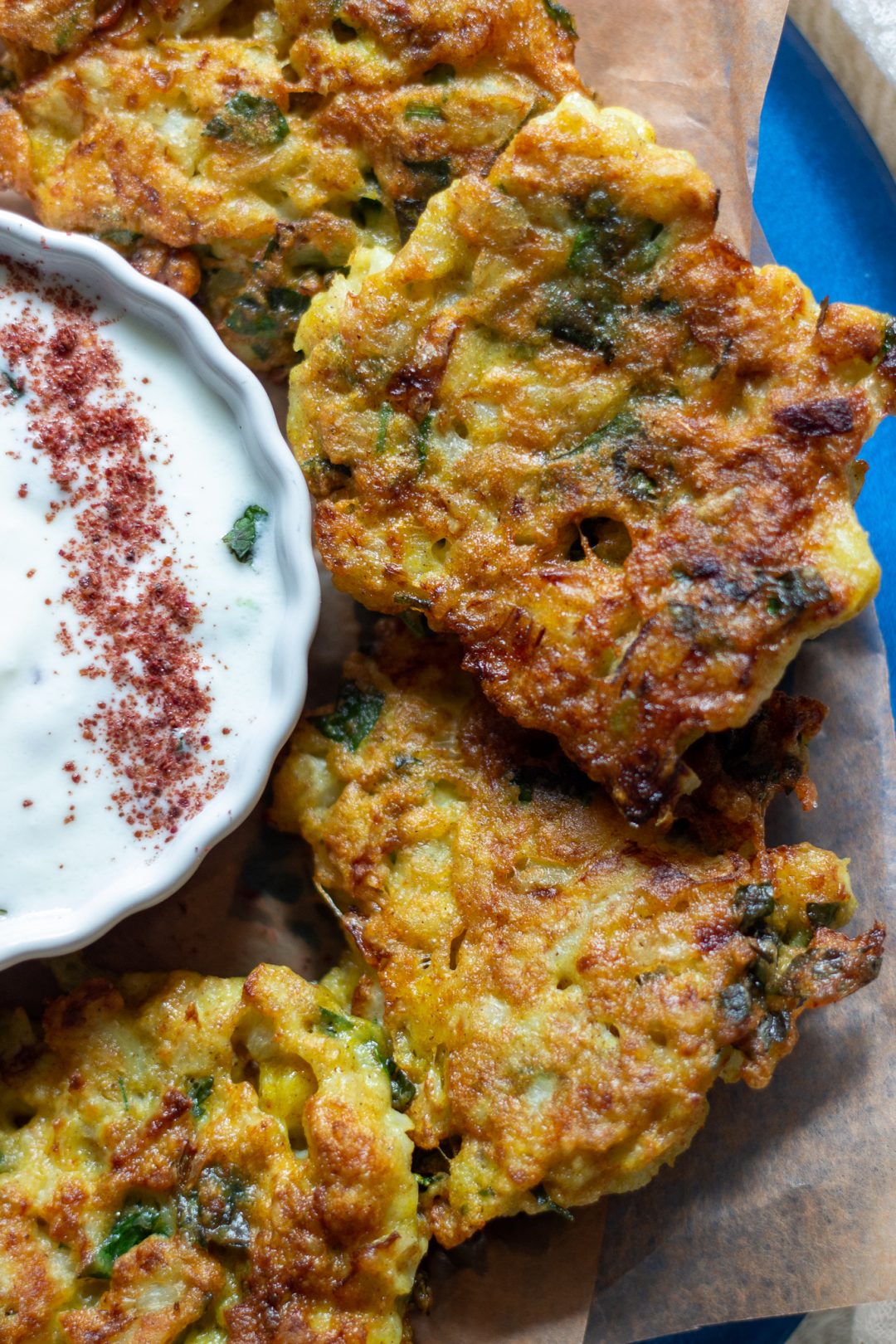 Cauliflower Fritters & a note on Palestinian cooking Flour & Spice